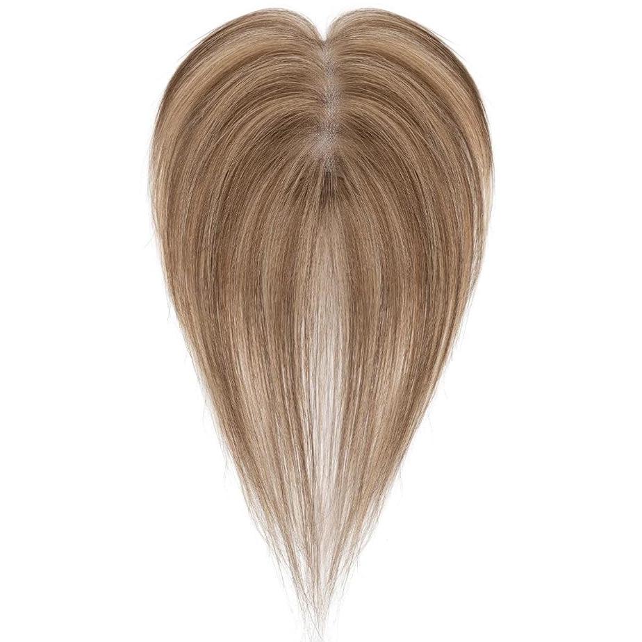 Fluffy Real Hair Bangs Wig for Women: Covers Gray Hair, Lightweight with Seamless Sideburns for Added Volume