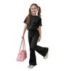 Baby Neugeborene Mädchen Jungen Lockeres T-Shirt + Hose Druck Outfits Set