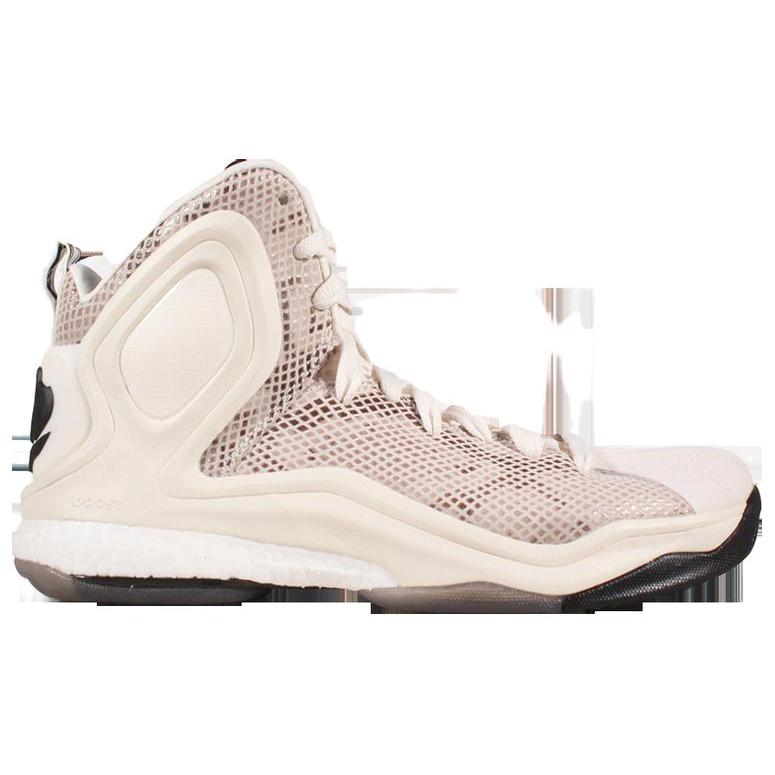 New Adidas D Rose 5 Boost White Tan Snakeskin C77249