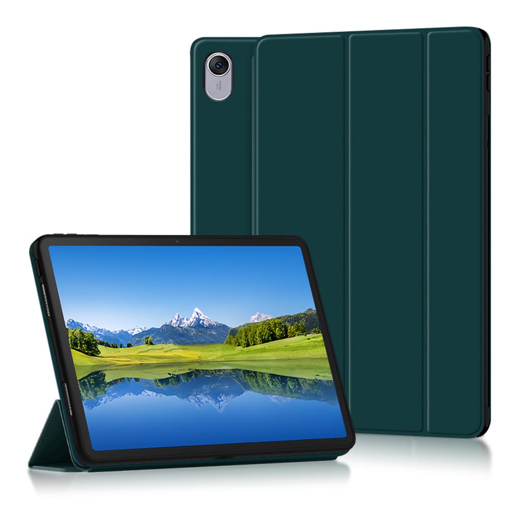 

Для Huawei Qingyun C5 (3-й ген) Чохол для планшета зі штучної шкіри, ТПУ, трискладний, з підставкою Green