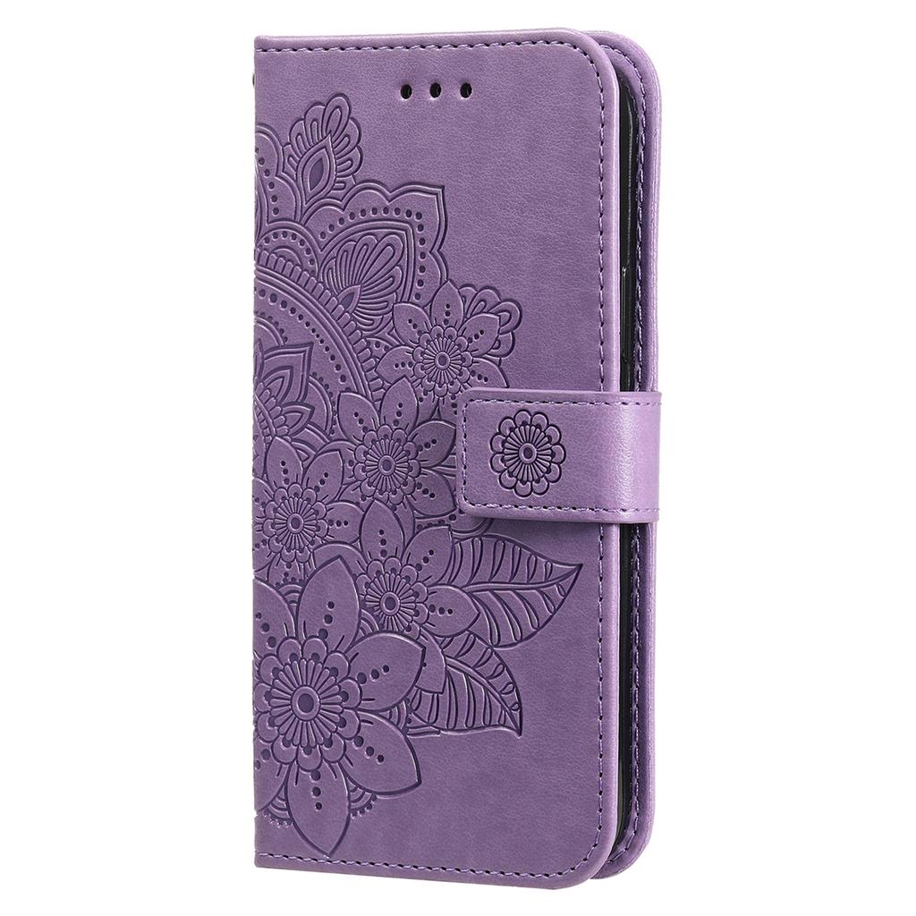 For TECNO Spark 30 4G Case Floral Pattern PU Leather Wallet Stand Phone Cover