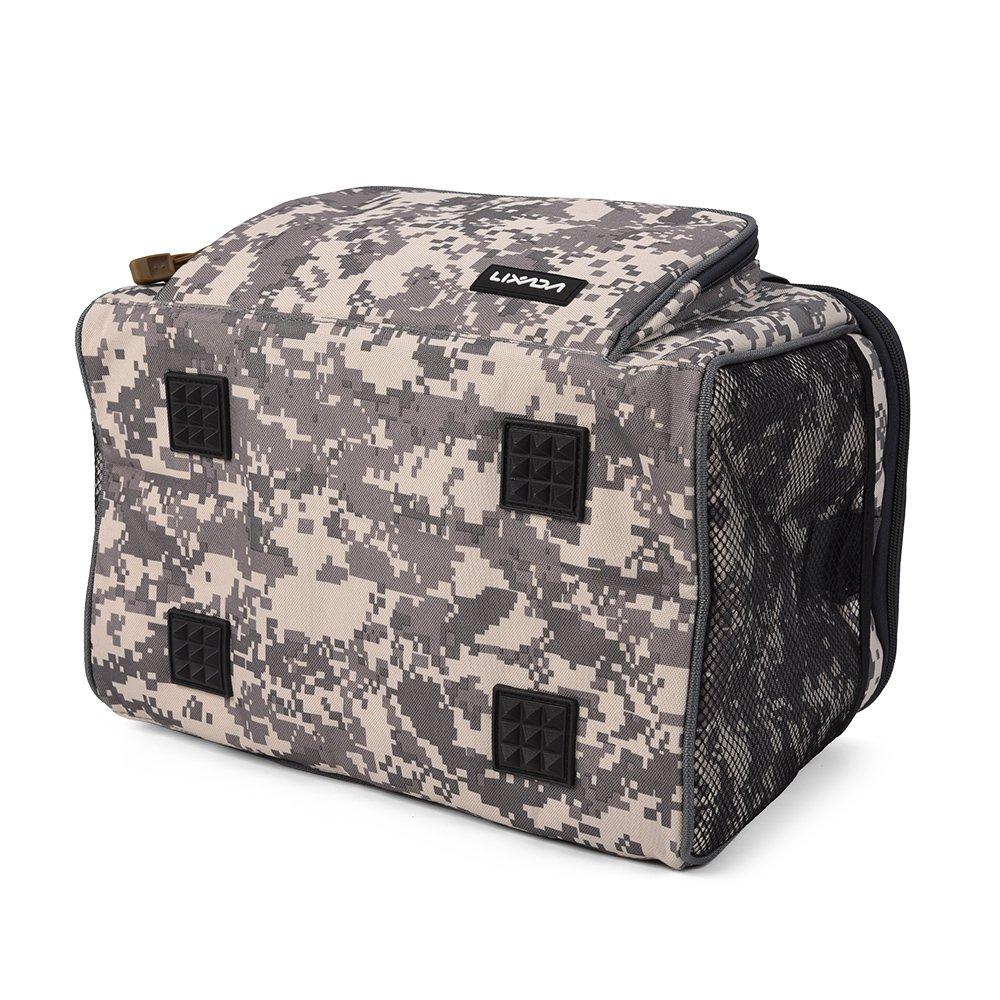 Lixada Fishing Fishing Tackle Shoulder Large for Outdoor and Travel Bag, Bag, Bag, Capacity, Multifunctional, Fishing, Activities, Mountaineering,