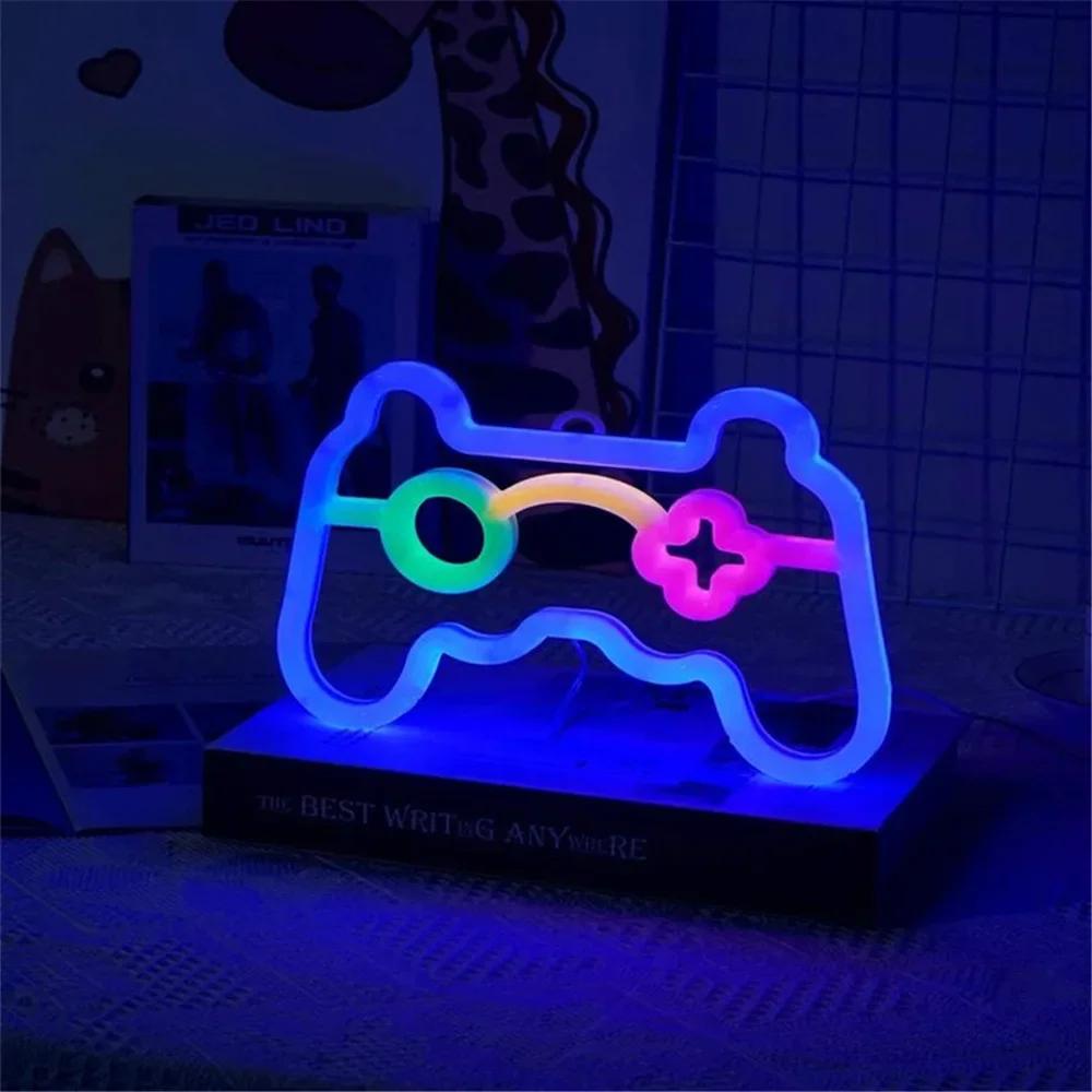 Gamepad Neon Sign for Gamer Room Wall Home Decoration Blue LED Night Light Playstation bar Game hall Lamp Cool Gifts