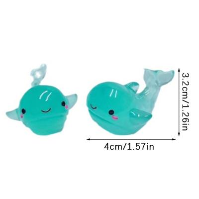 Luminous Little Whale Marine Animal Ornament Mini Pendant Fish Tank Decoration Landscape Craft Desktop Decoration