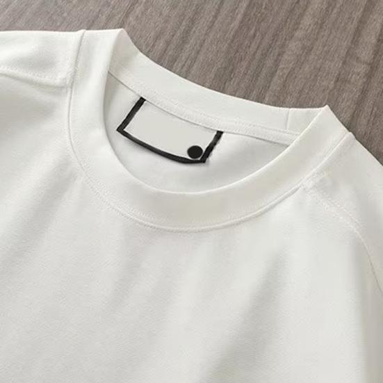 Men T-shirt Round Neck Short Sleeve Casual Tops with Buttoned Hem Soft Lightweight Pullover Tops Home Gym Street Wear