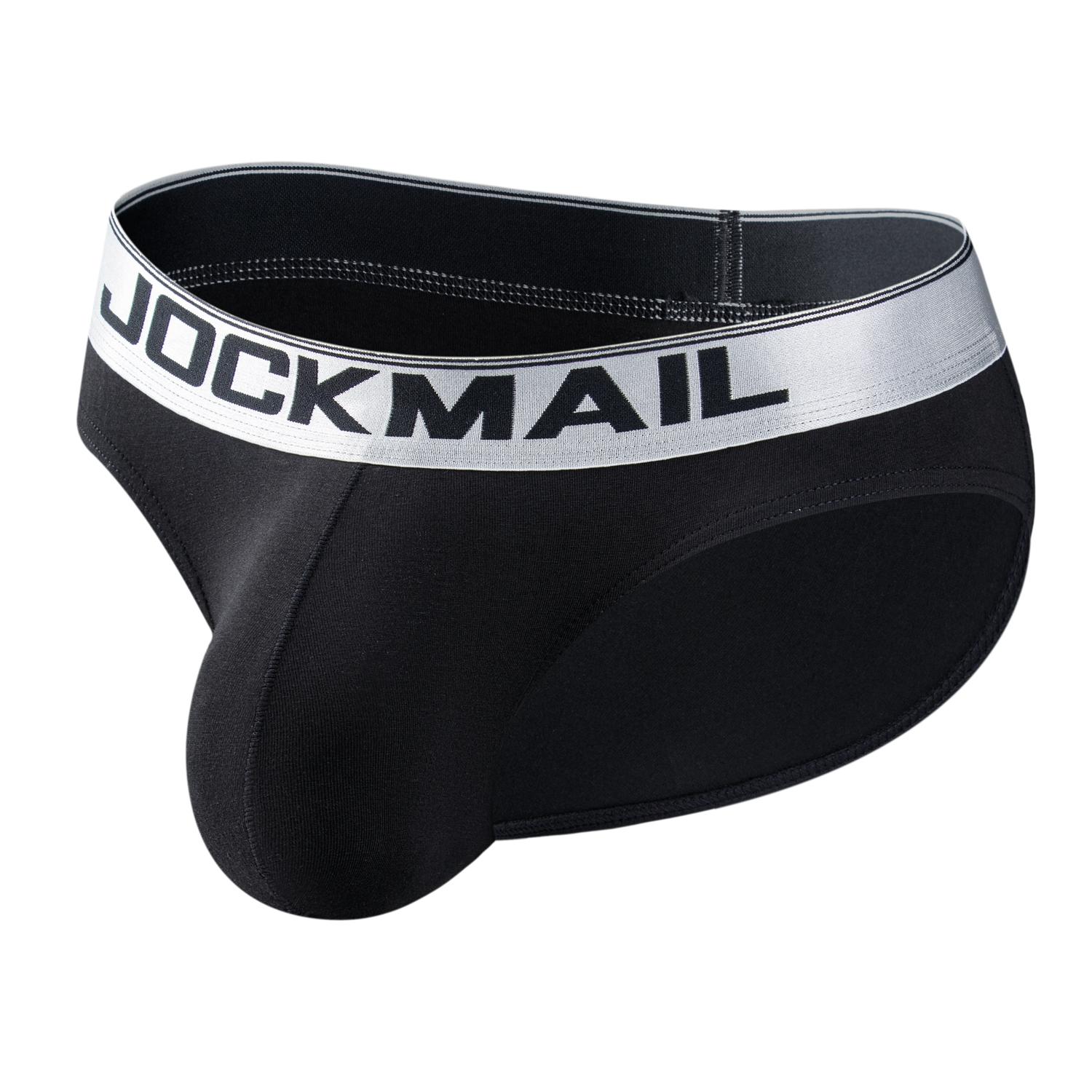 

Трусы JOCKMAIL с низкой талией, модное хлопковое дышащее мужское нижнее белье для спорта и отдыха M чёрный