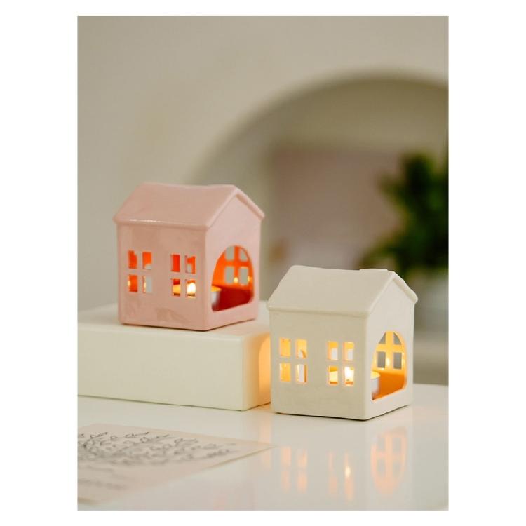 Decorative Tealight Candle Holders Christmas Candle Holders Table Centerpieces Mini House Candlestick Holders Home Decors