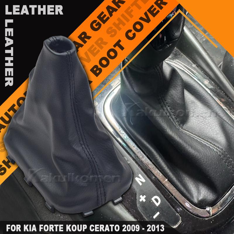 Auto Automatik AT Leder Schalthebelknauf Staubmanschettenabdeckung für KIA Forte Koup 2009 - 2013 846401M500WK Autostyling Zubehör