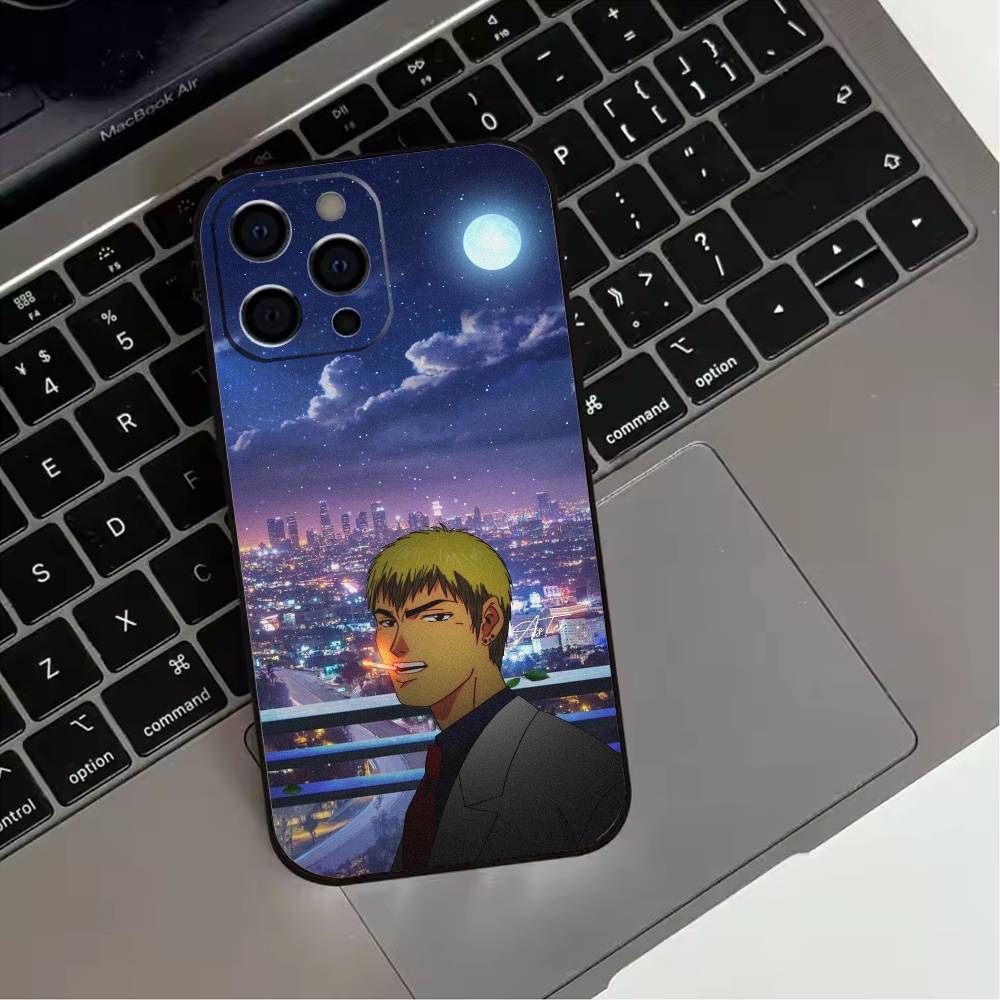 GTO G-Great T-Teacher O-Onizuka  Phone Case For iPhone 17,16,15,14,13,12,11 Plus,Pro Max,XS,Soft Silicone Black Cover