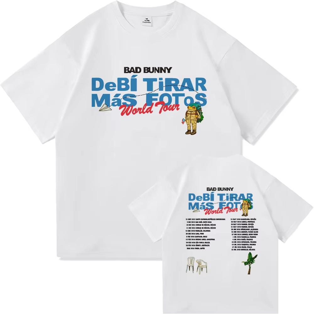 2026 Bad Bunny DTMF World Tour Koszulka Męska Damska Koszulka Ubrania Wysokiej Jakości Ubrania    2026 Damskie Bawełniane Koszulki Bad Bunny