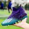 High-Top Football Shoes Ag Nails, Boys And Girls, Teenagers And Students Fly-Woven Breathable Mesh Sports Shoes