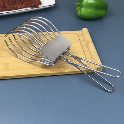 Pinze per Taglio Manzo Acciaio Inossidabile Affettatrice per Alimenti Pinze per Taglio Carne Porta Pinze Strumento per Taglio Facile per BBQ Pane Verdure Frutta