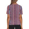 Women's T Shirt Tee Independence Day Print Button Short Sleeve Daily Weekend Fashion Basic V-Neck Regular Top