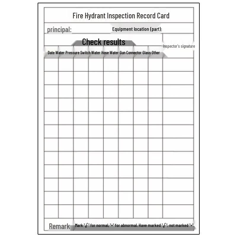 Zhujun Waterproof Inspection Record Card Holder