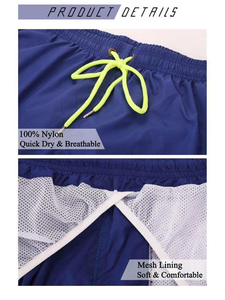 Plus-Size Men's Quick-Dry Breathable Beach & Sport Shorts