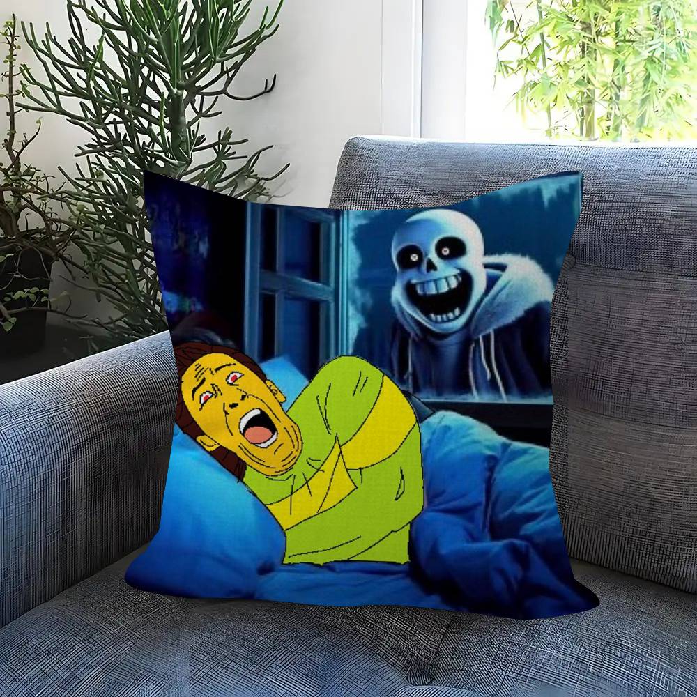 Cute HUndertale SansW  Pillow Gift Home Office Decoration Pillow Bedroom Sofa Car Cushion CoverPillow Case