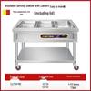 Stainless Steel Mobile Food Warming Table with Casters - Insulated Hot Dish Serving Cart