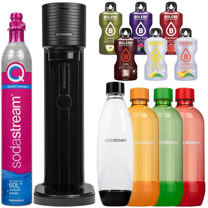 SodaStream Gaia Titan eau carbonatation saturateur une bouteille + SodaStream 3x1L bouteilles colorées + boléro