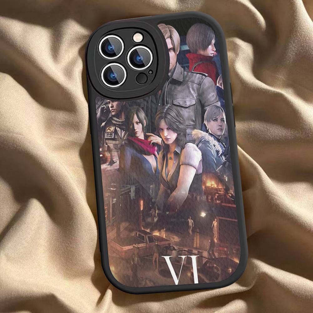 Game R-Resident E-Evil Phone Case For IPhone 16 15 14 13 12 11 Pro Max Plus Leather Soft Cover