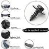 Car Bumper Self Tapping Screw Carbon Steel Auto Fender Mudguard Splash Guard Fastener Rivet Retainer Secure Fix Hardware Parts