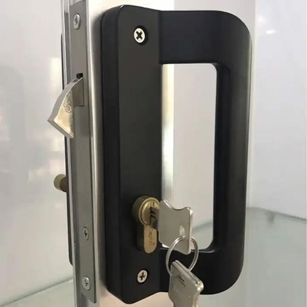 Aluminum Zinc Zinc Alloy Sliding Door Lock with Key Flush Lock Kit Door Pull Locks  Balcony Sliding Door