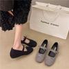 French Single Shoes Shallow Mouth Single Shoes 2025 Summer New Gentle Fairy Wind Ballet Evening Flat Mary Jane Shoes