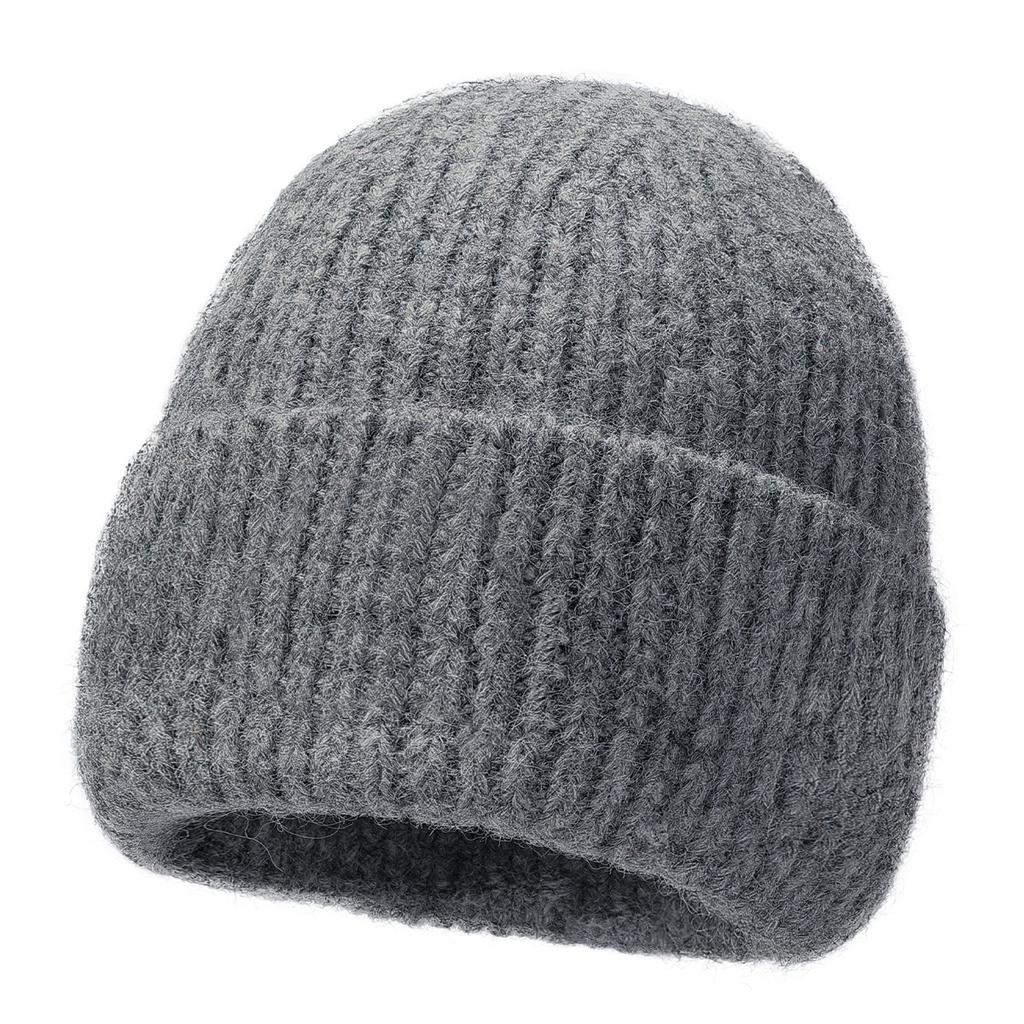 Winter Cashmere Knitted Hat Outdoor Thick Warm Wool Hat Cold-Proof Hat
