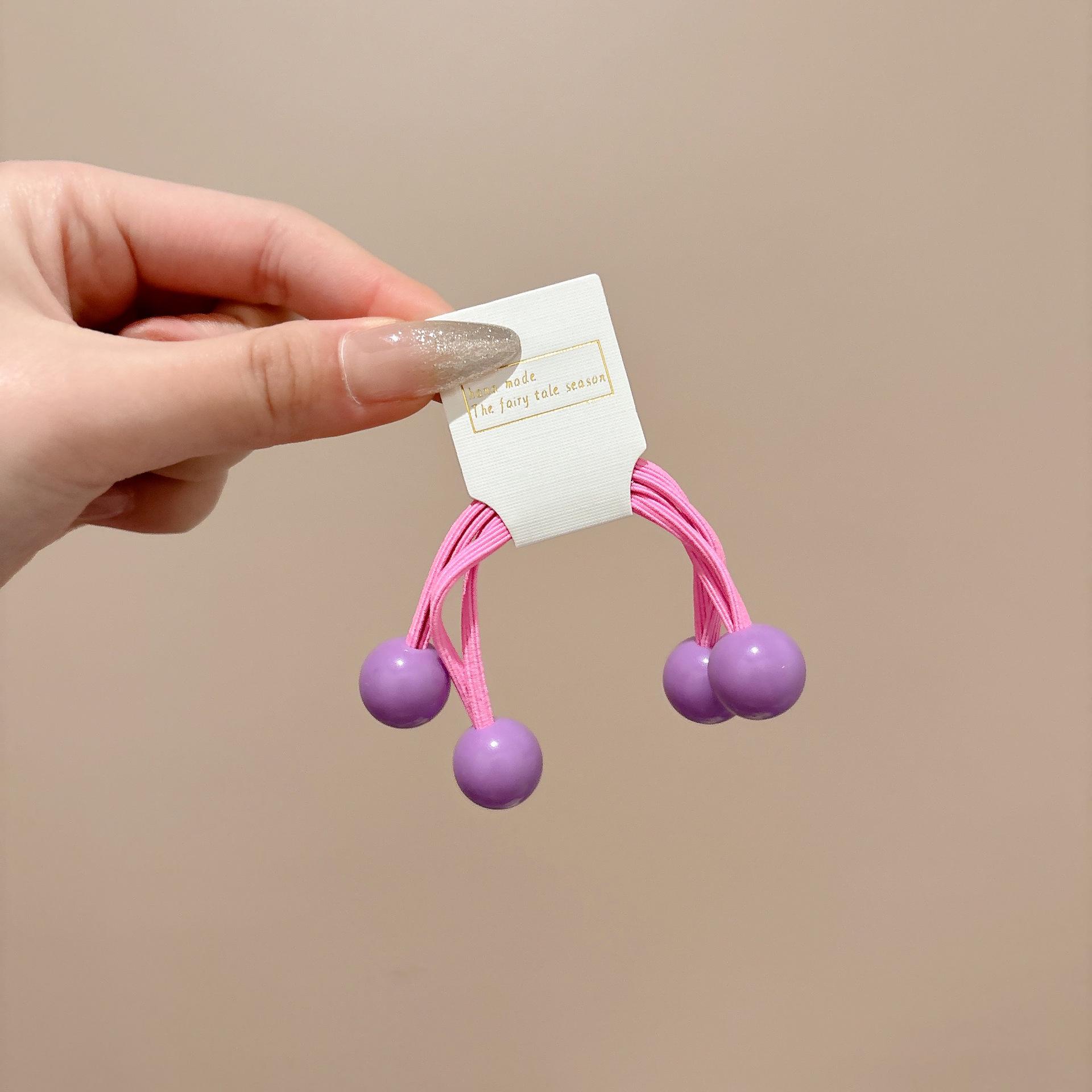 

Цветная резинка для волос с двойным шариком для девочек - прочная резинка для хвоста