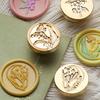 Wax Seal Stamp Exquisite Clear Texture Floral Pattern Sealing Wax Stamp Head Envelope Supply