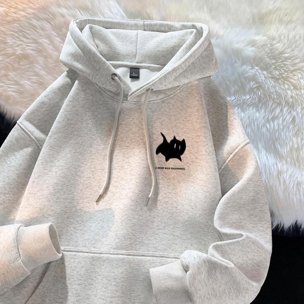 Men's Trendy Printed Hooded Sweatshirt - New Loose-Fit Autumn/Winter Hoodie