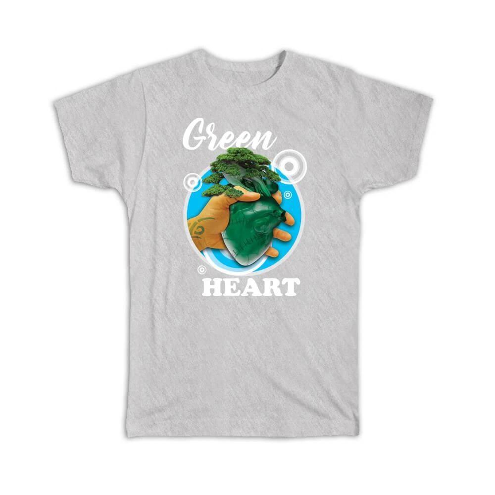 Gift T-Shirt : Ecolife Green Heart Tree Nature Friendly Ecological Organic Plant M