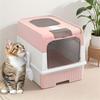 Full Enclosure Detachable Drawer Style Cat Litter Box with Cat Litter Scoop Included