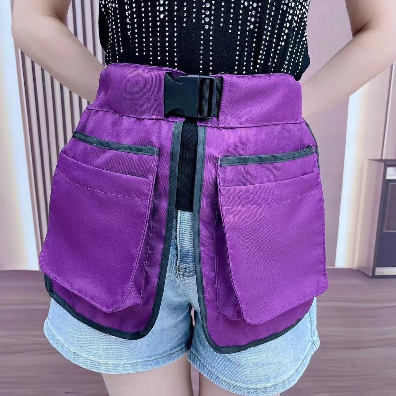 Oil-Resistant Waist Pack with Ethnic Patterns for Camping Large-Capacity Design