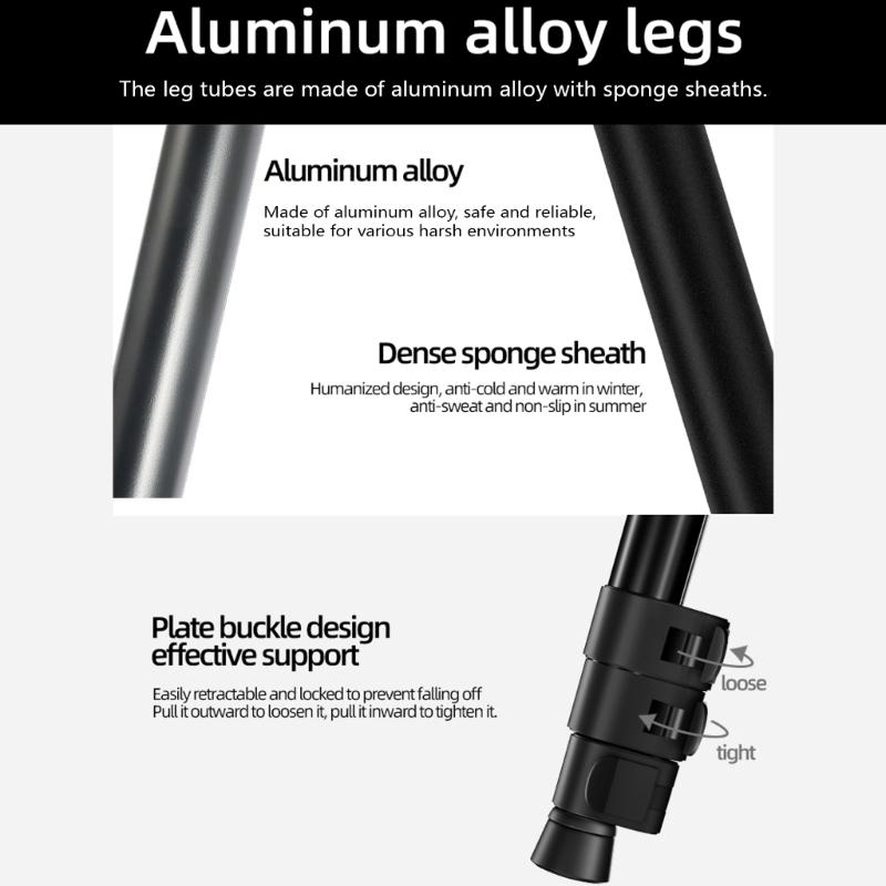Aluminum Alloy Camera Support Monopod with Easy Extend Lock Mechanism Camera and Hiking Support Bracket for Outdoor
