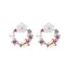 925 Sterling Silver Butterfly Earrings with Pink Zircon - Delicate Women's Earrings, Sterling Silver Jewelry with Butterfly Design, Perfect Gift