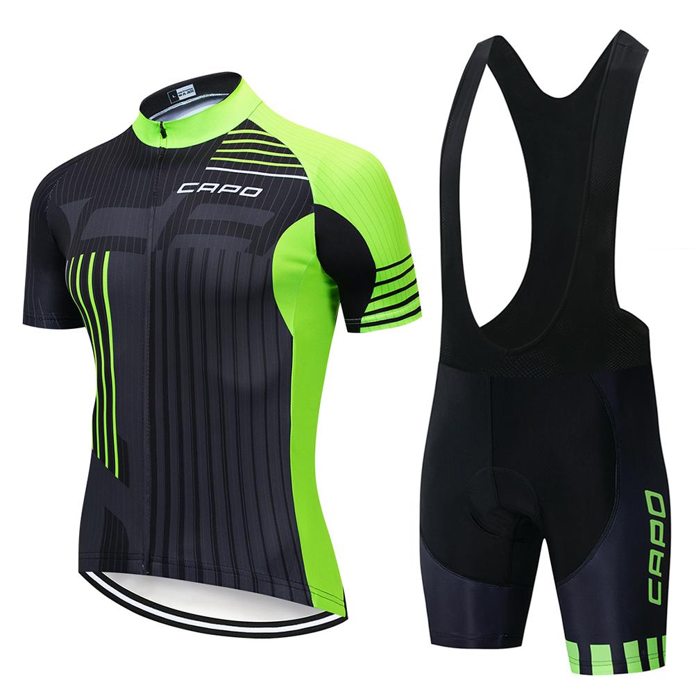 2026 Men Summer Pro CAPO Cycling Jersey Set Team Bicycle Cycling Clothing Set Bike Clothes Mountain Sports Bike Set Cycling Suit