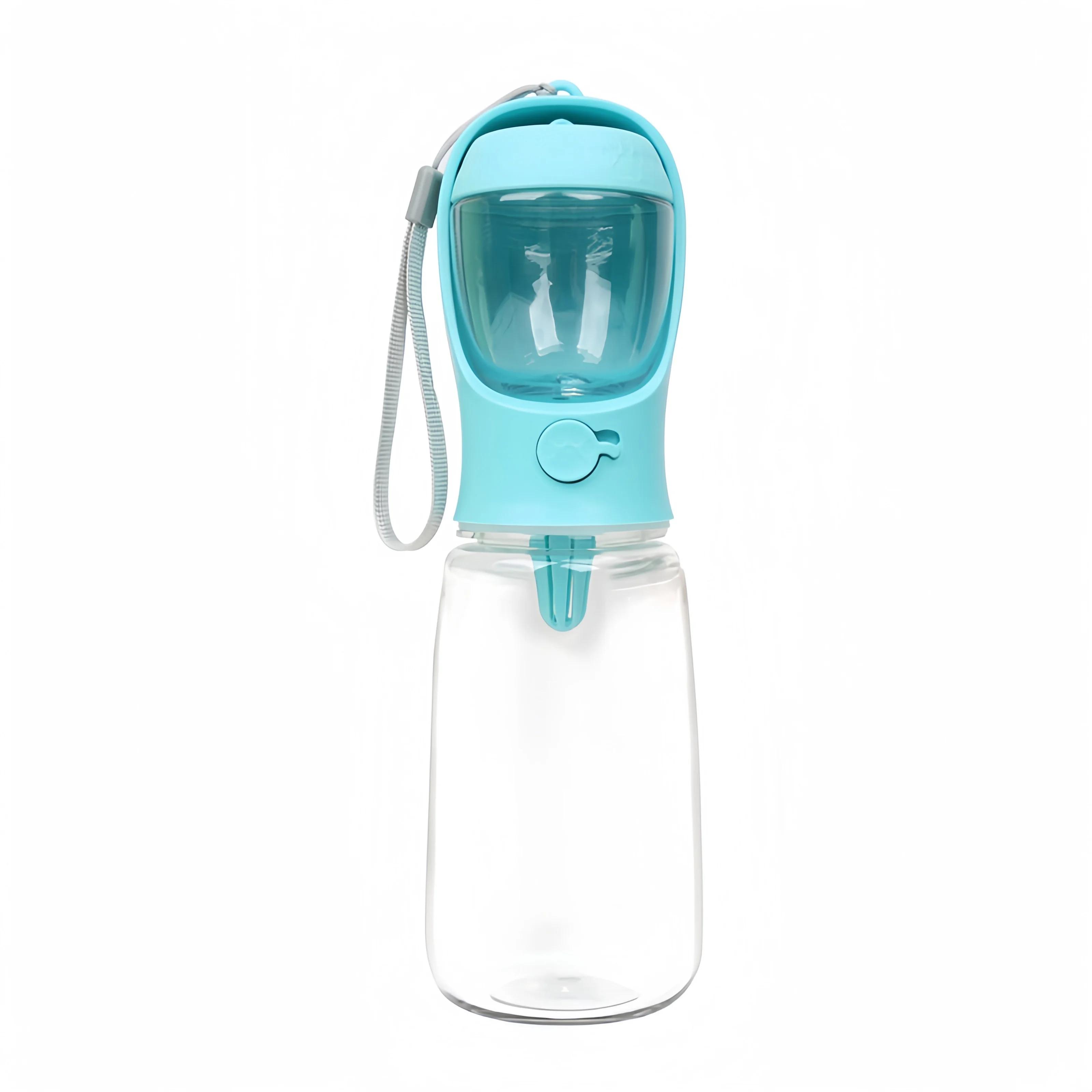 

Feeding Watering Supplies Dog Cat Portable Portable Food Grade Material Dog Travel Pet Water Cup Bottle With Food Dispenser Pet 350ml синій