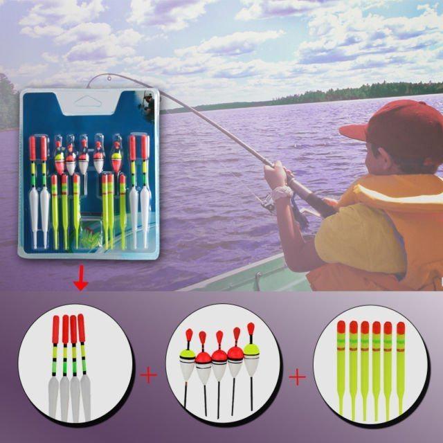 15pcs Fishing Lure Floats Bobbers Slip Drift Tube Indicator Assorted Float Sizes