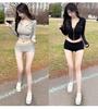 Korean Dongdaemun Slimming Two-Piece Hoodie and Shorts Set for Women