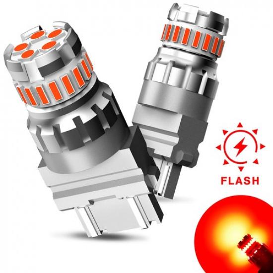 3157 3156 LED Signal Light Red Bright Strobe Flashing For Ford F150 F250 F350