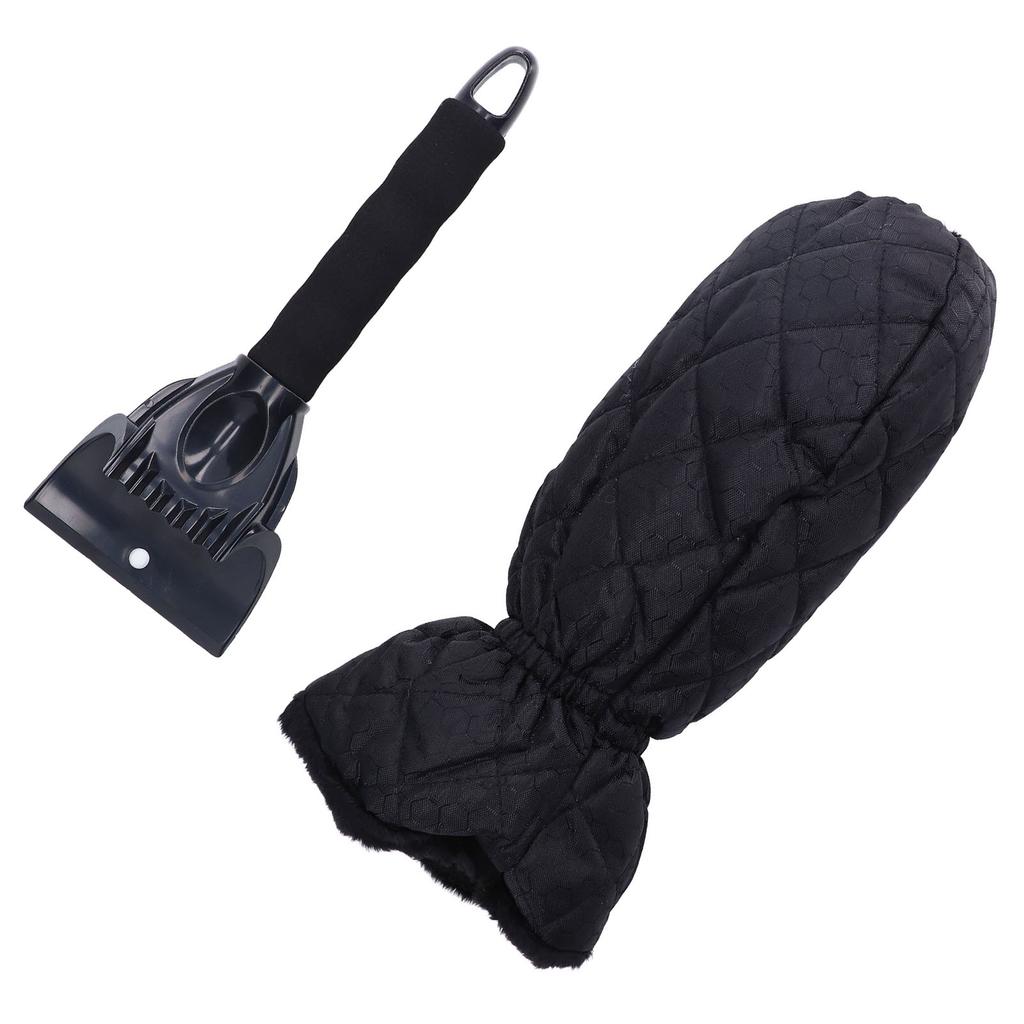 Waterproof Ice Scraper Mitt 2 in 1 Design Elastic Band Design Easy to Hold Convenient Cold Proof