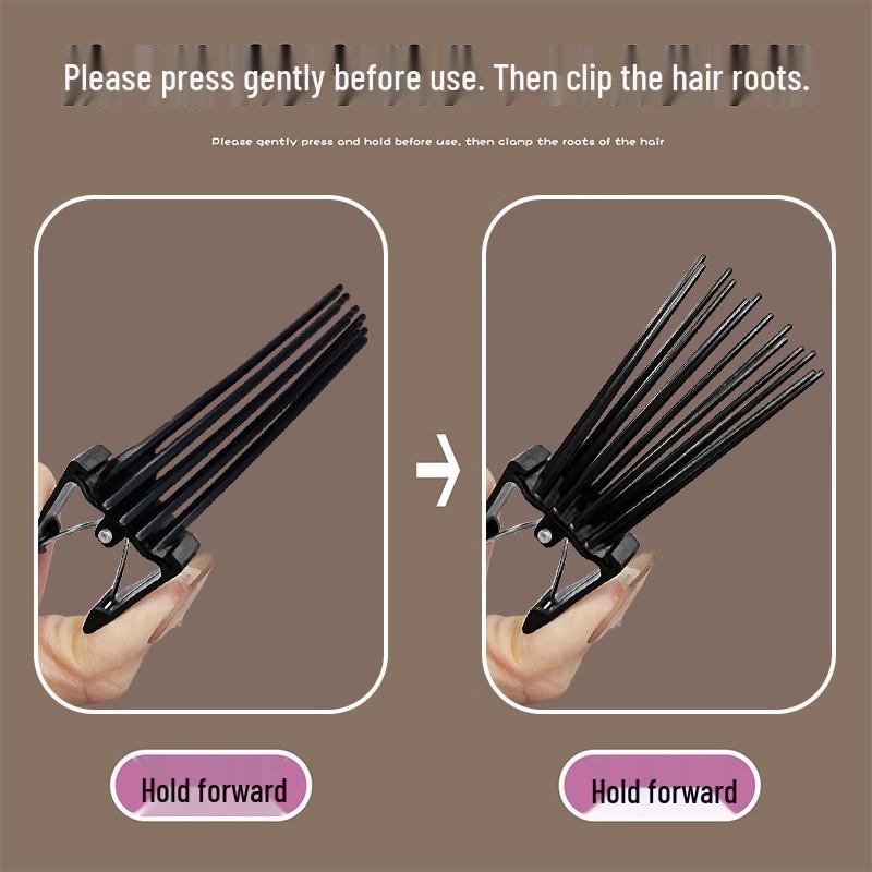Douyin Trend: Skull Top Root Volumizing Clips - Seamless Duckbill Clips for Effortless Hair Padding & Styling