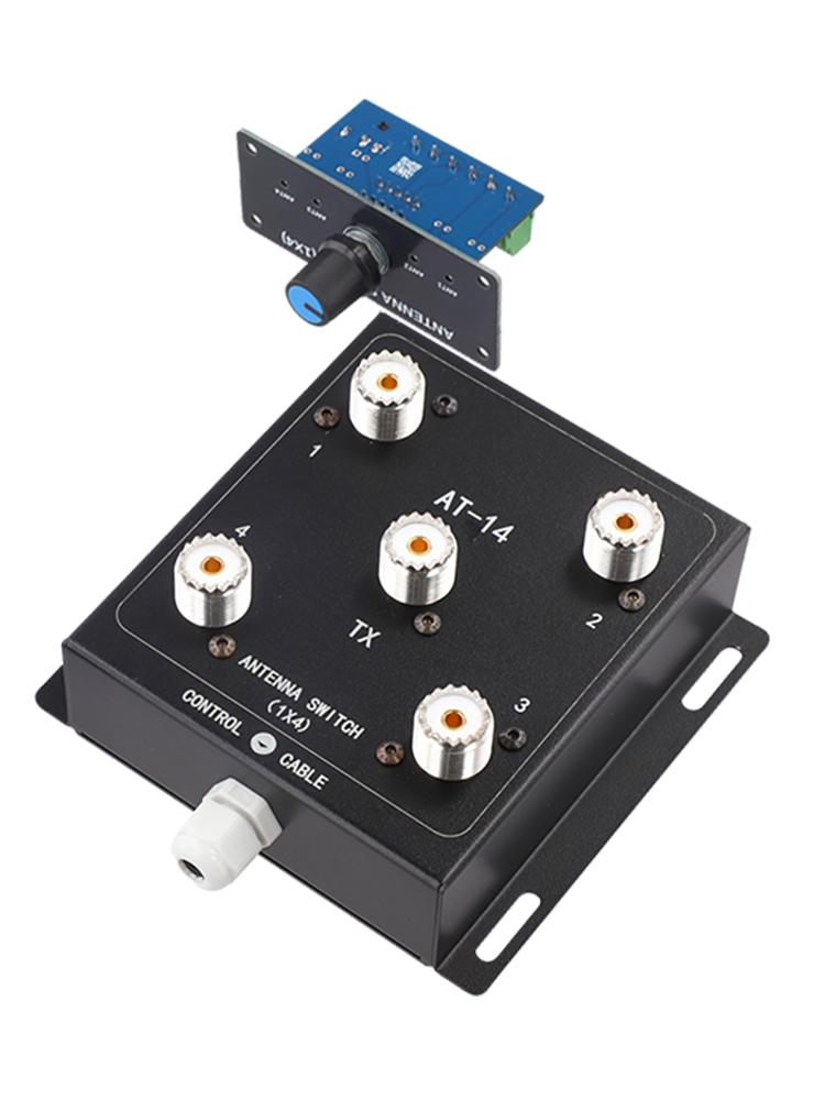 Professional 4 Way Coaxial Remote Antenna Switch Robust Construction Designed for High Power Transmission 1 8 60MHz 500W PEP