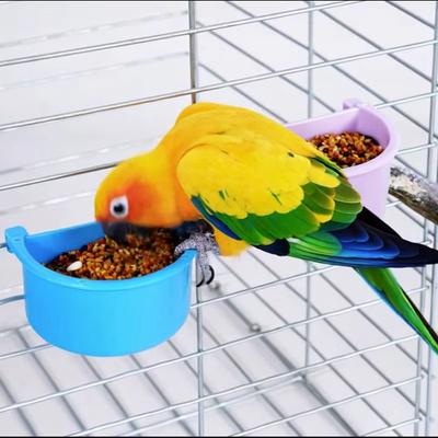 1-2 Stück Vogelfutterspender Papageienfutter Napf Einfach zu installieren Vogelkäfig Futterspender für Kleintiere Taube Wellensittich Nymphensittich Unzertrennliche