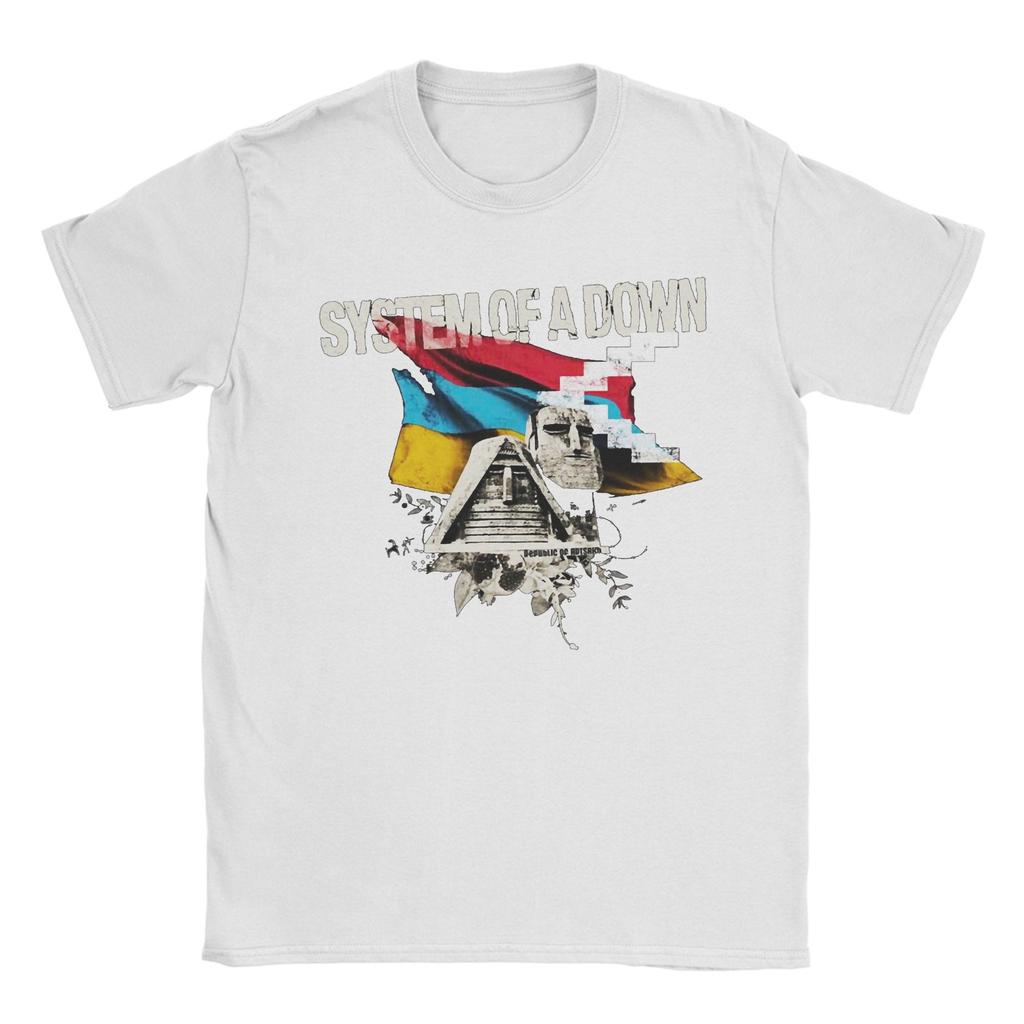 Retro Familiární System Of A Down Metalová Kapela Pánské Tričko s O-výstřihem a Krátkým Rukávem Oblečení S.O.A.D Bavlna Letní Top Tričko