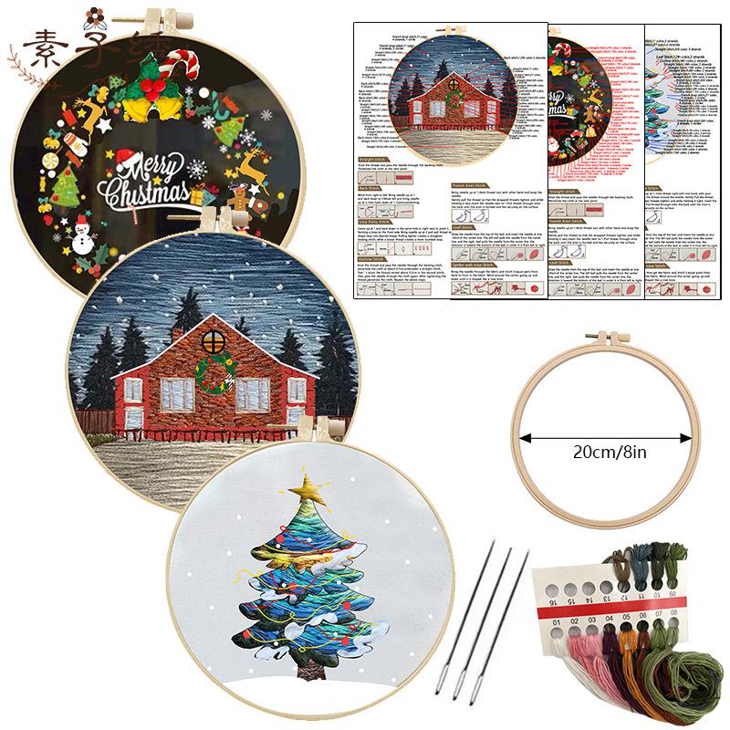 1 st Julklockmönster Broderi DIY Tygpyssel Kit Kreativt Hantverk Sömnad