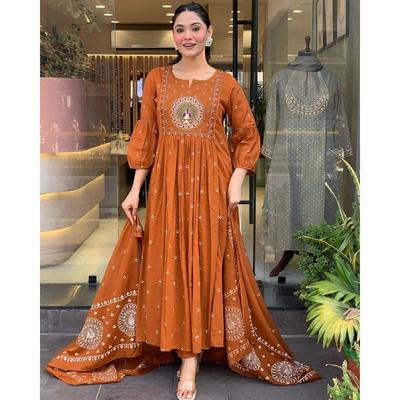Women Bollywood Kurta Dupatta Pant Set Salwar Kameez Party Wear Top Tunic Kurti SC-2149