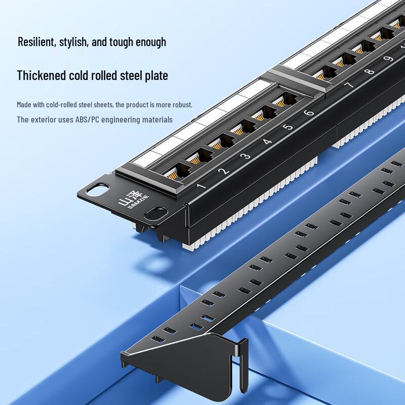 SAMZHE Cat6 Gigabit 24-Port Patch Panel