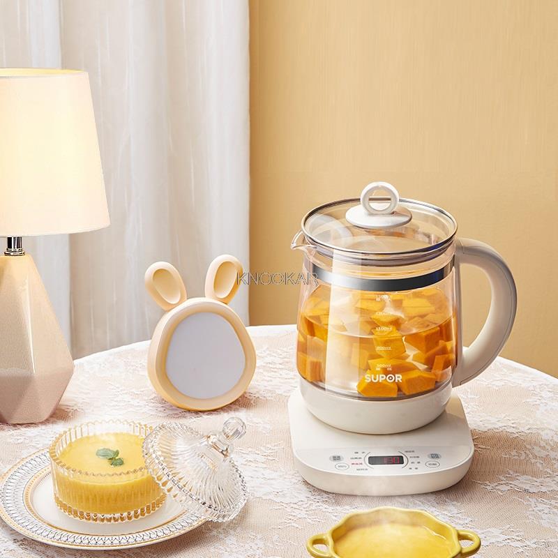 1.5L Household Electric Kettle Automatic Portable Multi Cooker Glass Health Preserving Pot Tea Dessert Cooking Pot 220V
