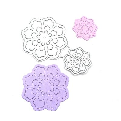 DIY Stanzform Kohlenstoffstahl Stanzform Prägeform Vorlage Zwei leuchtende Blumen